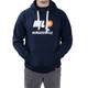 Close-up view of the Unisex MLP Olsen Fleece Hoodie in the color Midnight Navy.