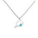 View of the Born to Rally Color Pop Pickleball Necklace in the color Blue.