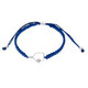 View of the Born to Rally Pickleball Paddle Adjustable Rope Bracelet in the color Navy.