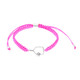 View of the Born to Rally Pickleball Paddle Adjustable Rope Bracelet in the color Pink.