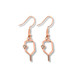 View of the Rose Gold Born to Rally Pickleball Dangle Earrings.