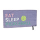 View of the "Eat Sleep Pickleball" design for the Born to Rally Eat Sleep Pickleball Microfiber Towel.