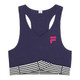 FILA Navy Baye Crop Top with exposed striped elastic hem and racerback straps