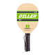 Diller Wood Paddle made from durable 7-layer plywood, green logo design, black handle wrap and wrist strap
