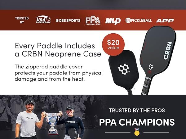 CRBN Paddles come with a free neoprene paddle cover