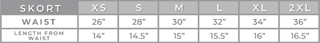 Franklin women's size chart