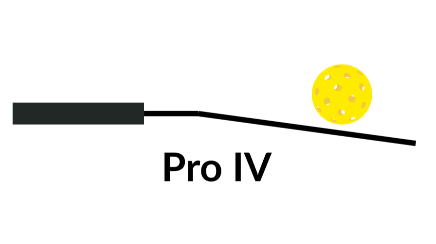Illustration showing JOOLA Pro IV flex pattern like a diving board