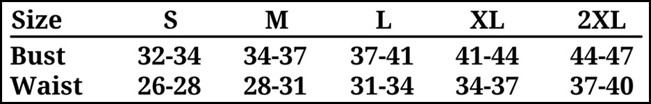 Women's size chart