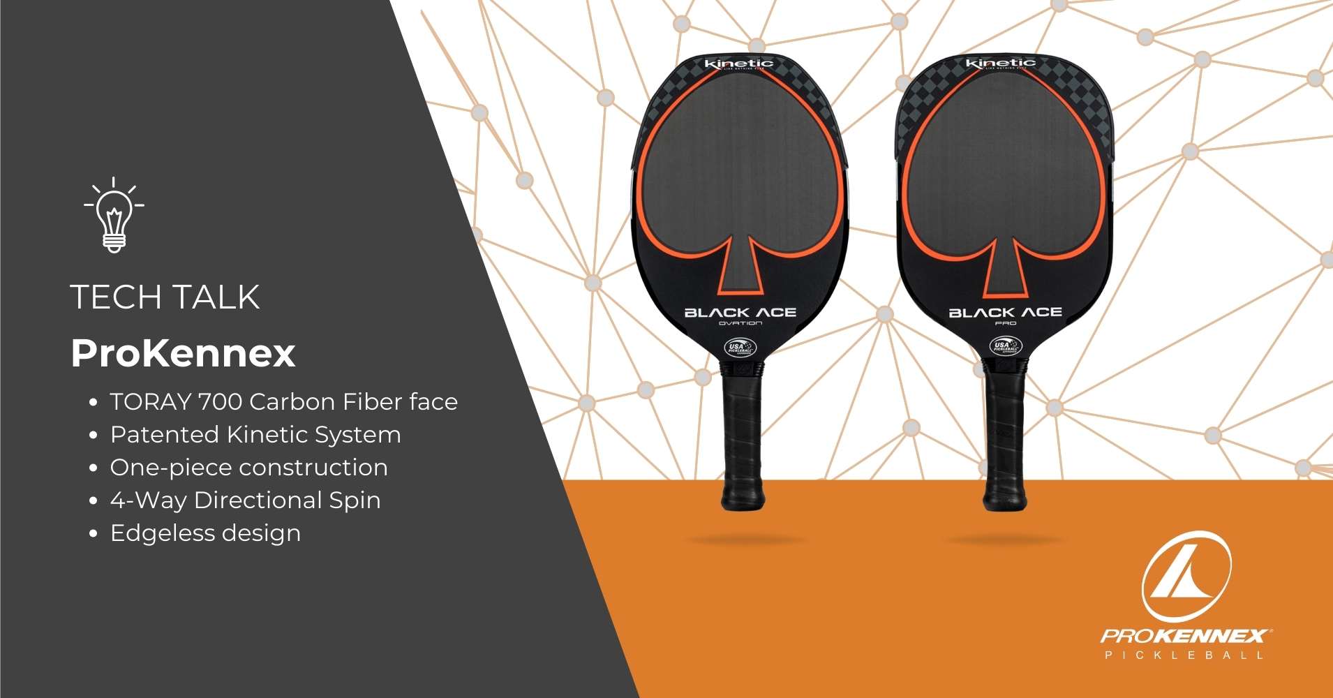 TechTalk ProKennex Black Ace Paddles