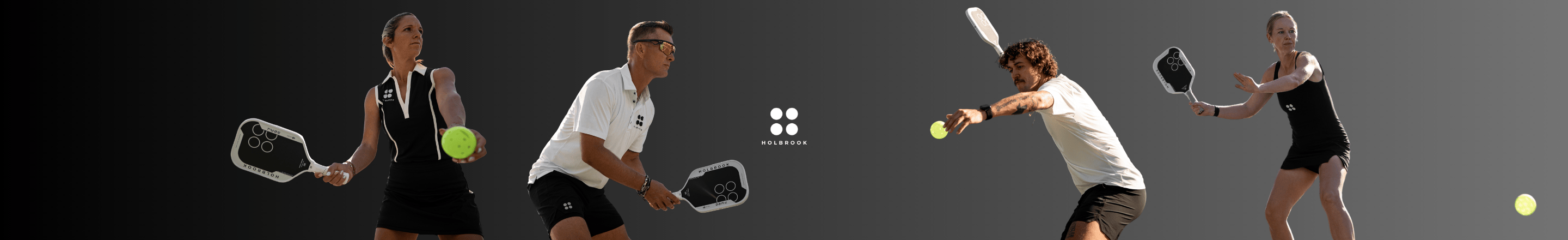 Holbrook Pickleball Paddles Category Banner featuring Fuze Elongated Paddle