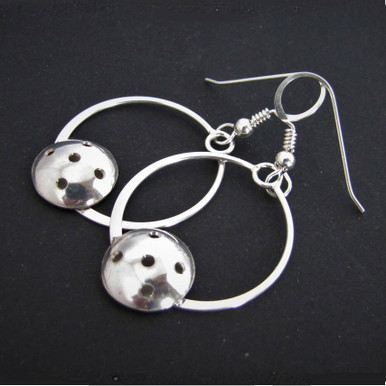 Pickleball-Hoop-Dangle-Earring