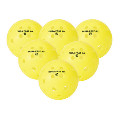 Dura Fast-40 outdoor pickleballs, yellow six pack