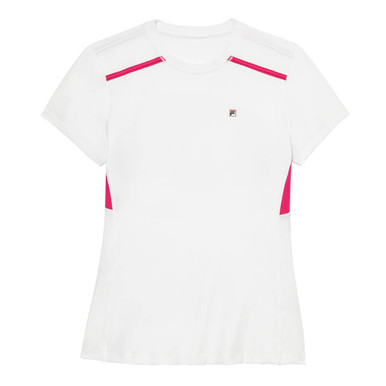 Women's PPA Fila Union Stina Crew Shirt Baby Blue Large | Pickleball Central