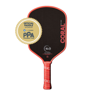 せらりp12 Six Zero Coral 16mm Hybrid Pickleball Paddle