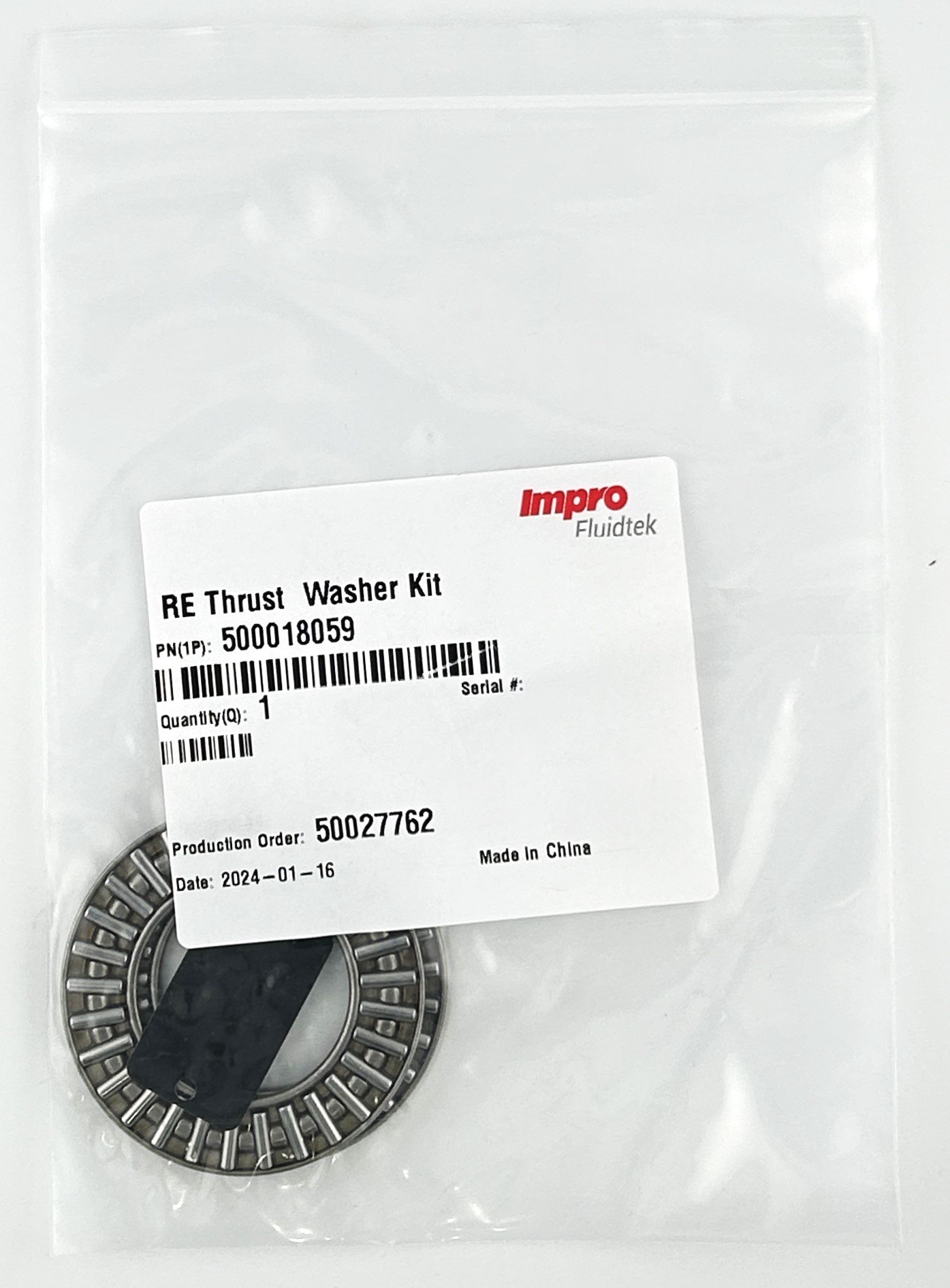 500018059 White Rear Thrust Bearing - Empire Hydraulics & Machine, LLC