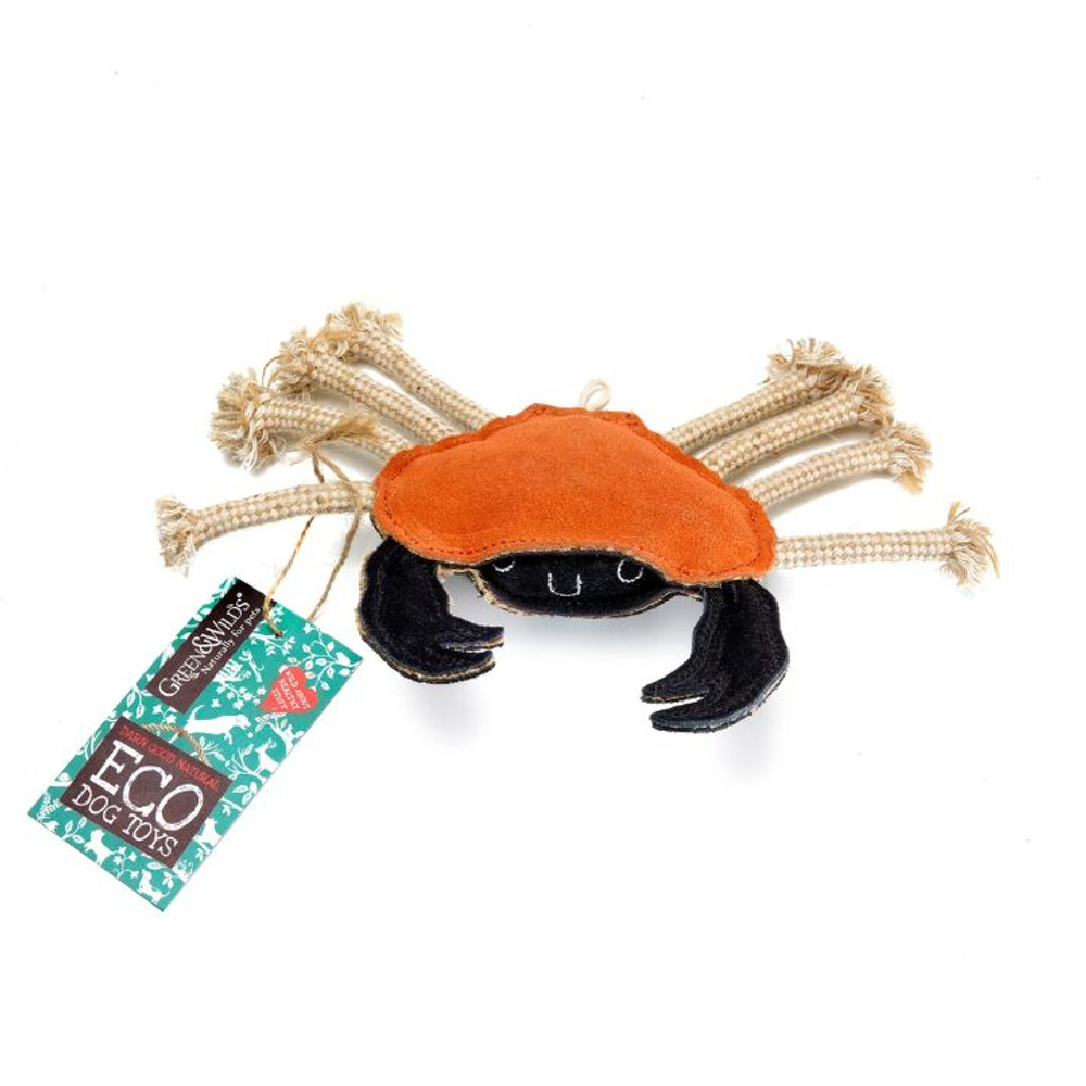 Green and Wilds Carlos the Crab Eco-Friendly Dog Toy Green and Wilds Carlos the Crab Eco-Friendly Dog Toy