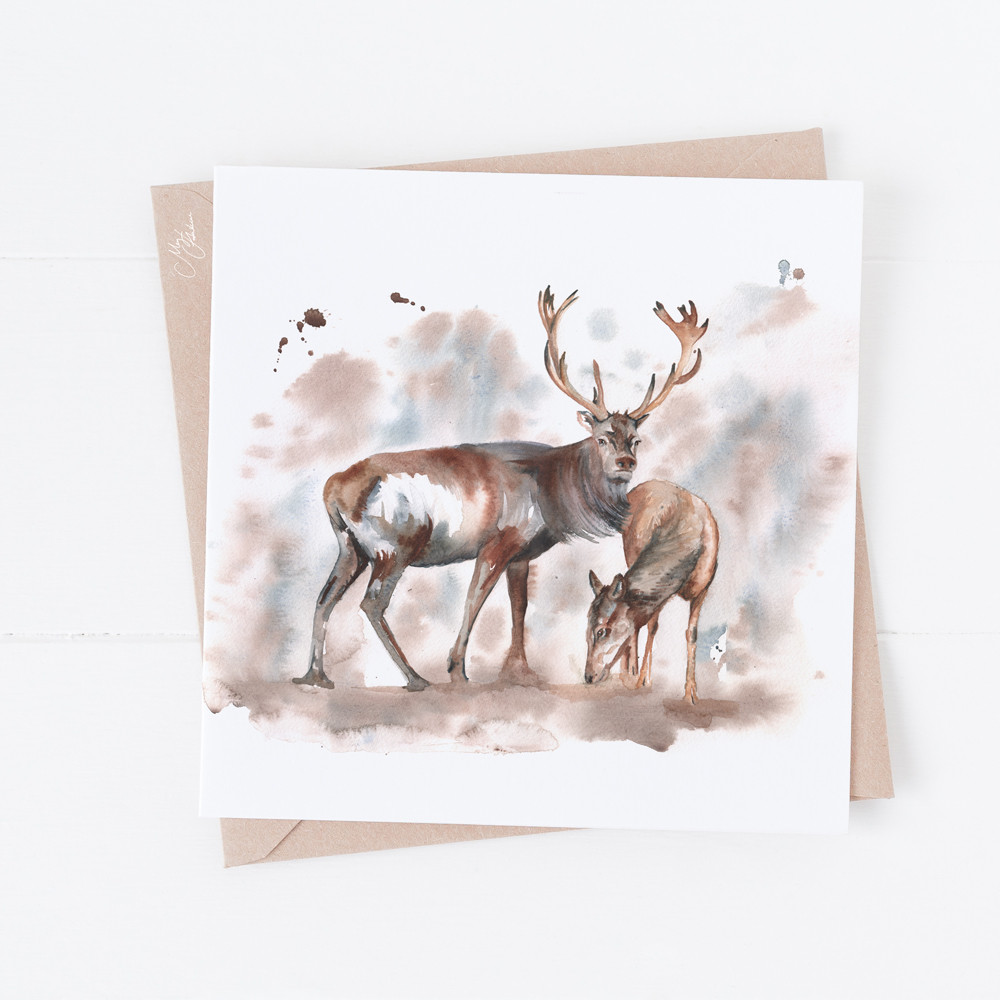 Stag & Doe Greetings Card