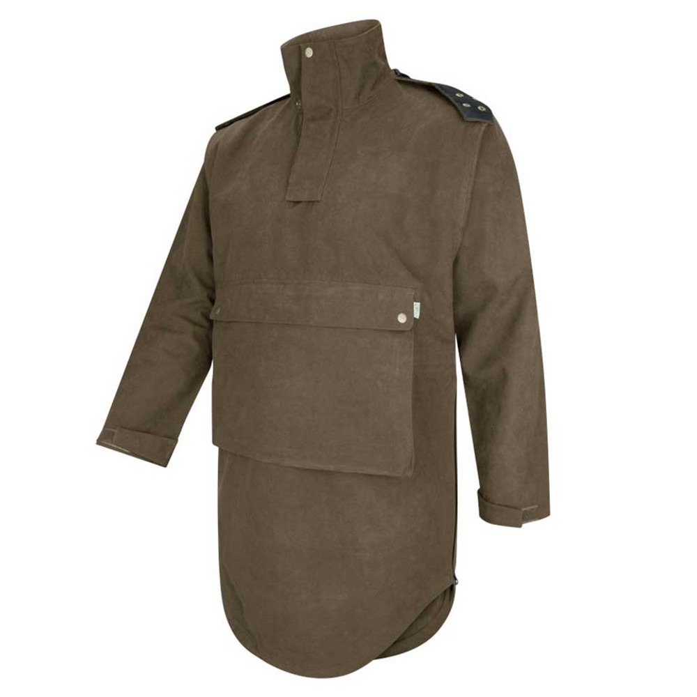 Hoggs of Fife Struther Trilaminate Long Smock a classic olive green anorak jacket, a longer length smock for farming and shooting