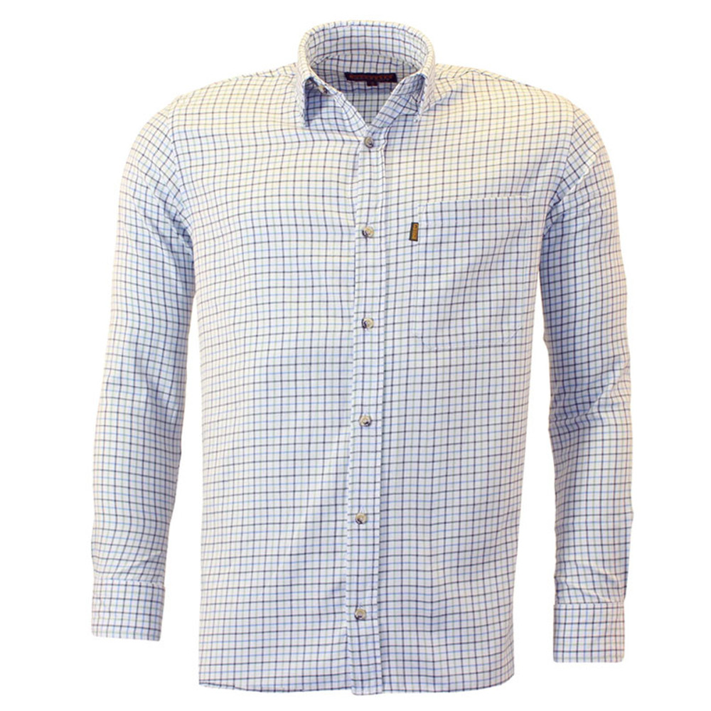 Game Tattersall country shirt in navy check a classic design for smart country dressing Game Tattersall country shirt in navy check a classic design for smart country dressing
