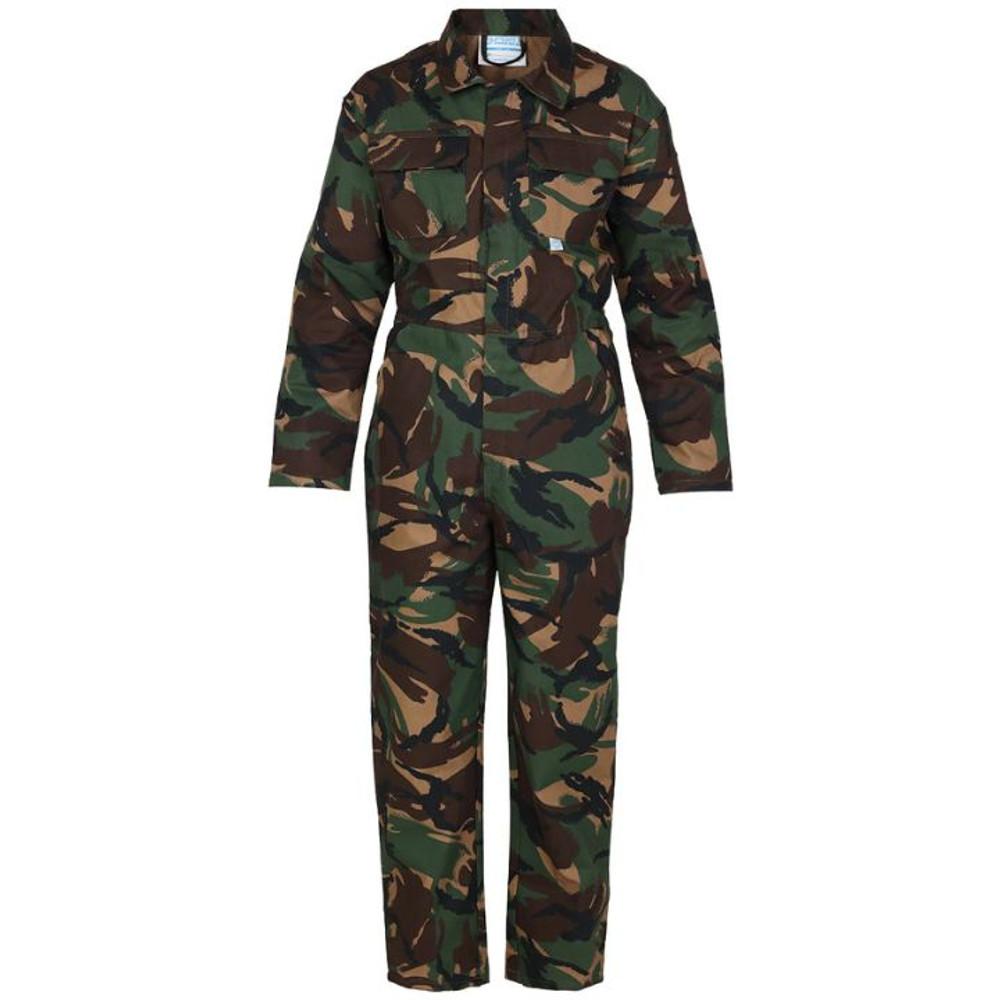 Kids camo overalls with full length zip ideal for helping out on the farm Kids camo overalls with full length zip ideal for helping out on the farm