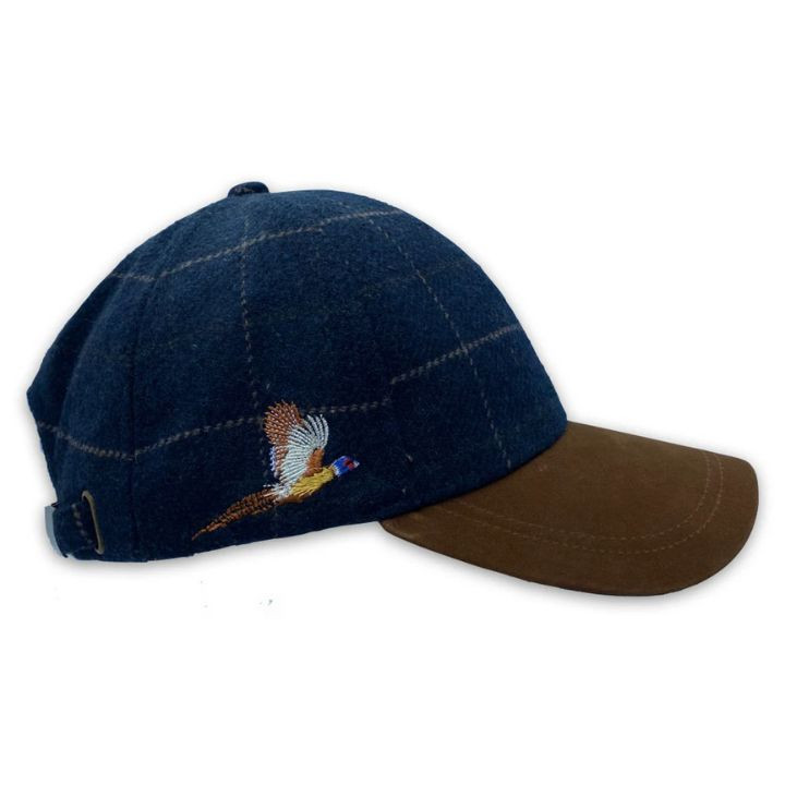 Tweed baseball cap with flying pheasant embroidery a classic and stylish peak cap for men and women