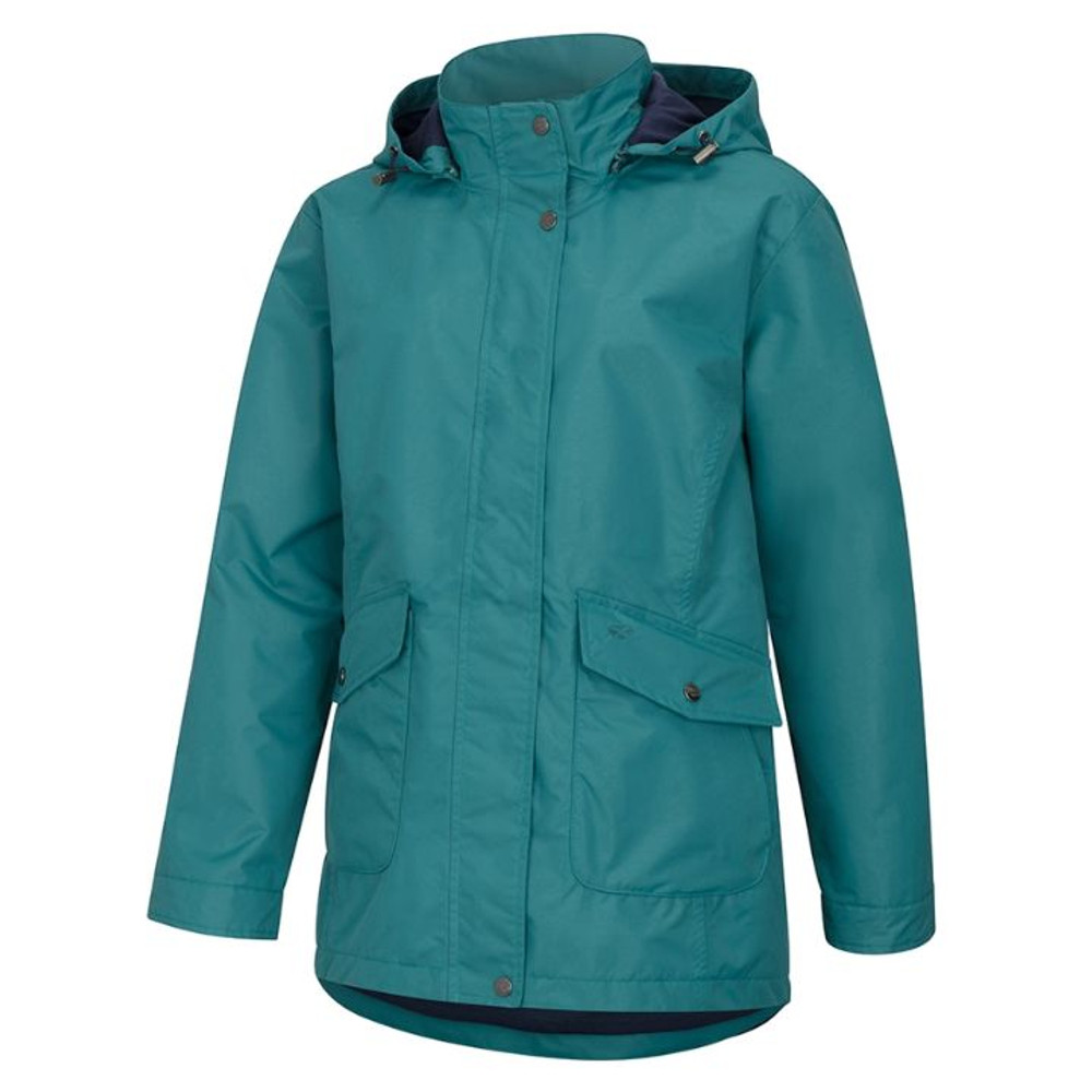Teal Hoggs of Fife Ladies Fara Waterproof Jacket with larged pockets and storm guard Teal Hoggs of Fife Ladies Fara Waterproof Jacket with larged pockets and storm guard