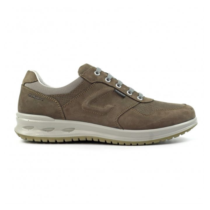 Grisport Winchcombe active shoes in premium nubuck taupe leather - comfortable shoes for a countryside walk
