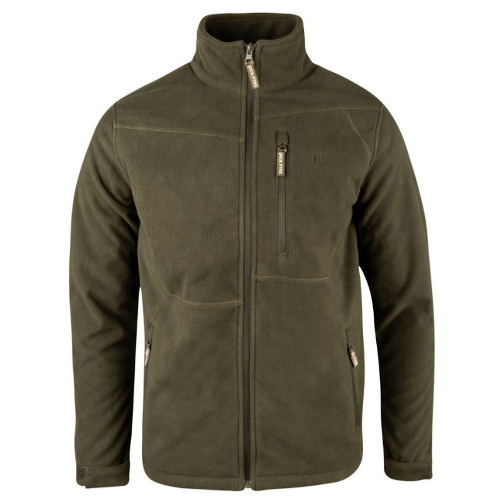 Jack Pyke waterproof fleece jacket front view warm waterproof fleece for beaters Jack Pyke waterproof fleece jacket front view warm waterproof fleece for beaters