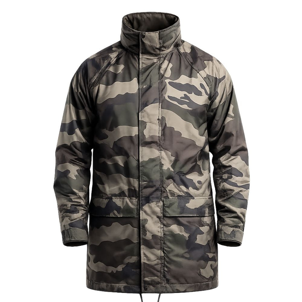 Arctic Storm Orbit waterproof camouflage jacket with long length design for wet weather field use