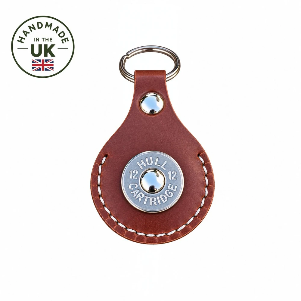 J Boult Designs Leather Shotgun Cartridge Key Fob in Brown