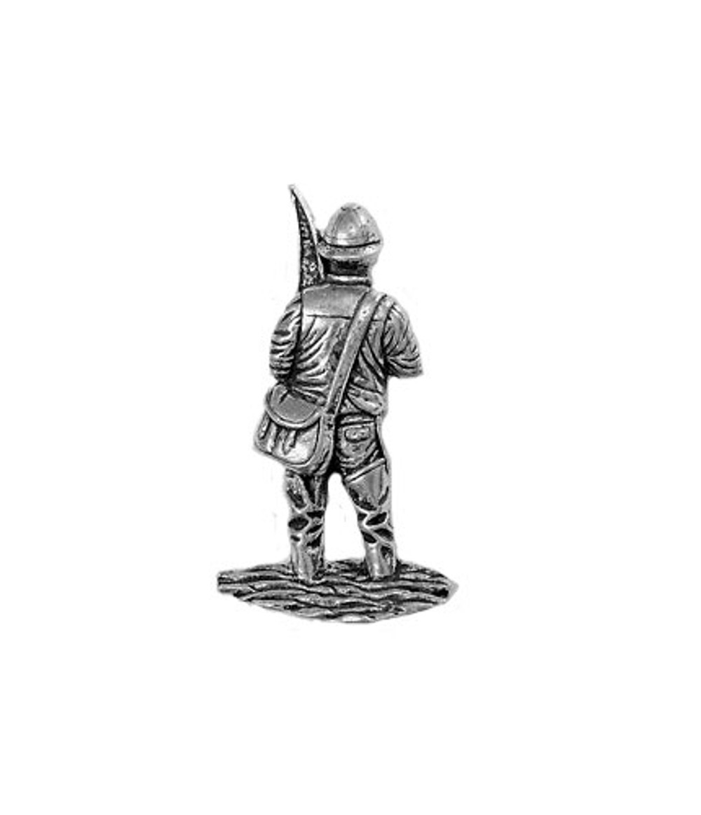Fly Fisherman Pewter Pin Fly Fisherman Pewter Pin