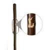 Shooter and gundog engraving on chestnut hiking stave – ideal for field sports and countryside walks