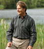 Man wearing Champion Sherborne fleece-lined shirt outdoors, heavyweight country layer for farm work, walking, or field use