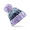 Lavendar Fizz Chunky knit beanie with fleece lining