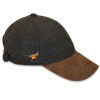 Green Tweed Baseball Cap with standing pheasant embroidery on the side suitable for men and women