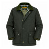 Game Kids Wax Jacket in Olive with quilted lining and detachable hood a traditional boys wax jacket