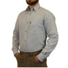 Man wearing Game Tattersall shirt with chest pocket and durable long sleeves for countryside use Man wearing Game Tattersall shirt with chest pocket and durable long sleeves for countryside use