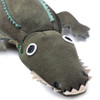 Crocodile dog toy made from jute