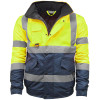 mens hi vis bomber jacket in yellow