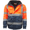 orange and navy hi vis bomber jacket