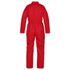 Back view of childrens boiler suit in red by Castle Clothing showing full body protection for outdoor work