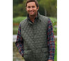 Model Wearing Champion Ashby Quilted Gilet in Olive