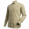 Bonart Malton brushed cotton check shirt in green and burgundy check, styled for farming, shooting and countryside wear