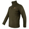 Jack Pyke pheasant zip neck pullover in olive green, ideal for shooters and farmers needing reliable warmth