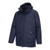 Hoggs of Fife Walker Mens Long Coat in navy with hood, waterproof for dog walking in wet weather