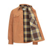 Hoggs of Fife Huntly waxed canvas overshirt tan with check lining durable canvas overshirt