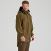Brown Ridgeline Mens Monsoon Classic Jacket with full hood and scooped hem for better coverage