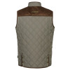Mens quilted green Percussion Stallion gilet with suede shoulders Mens quilted green Percussion Stallion gilet with suede shoulders