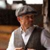 Walker & Hawkes Harris Tweed 8-Panel Thomas Baker Boy Cap in Clinton Bronw