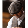 Brown Harris Tweed 8-Panel Thomas Baker Boy cap beautifully made in the UK